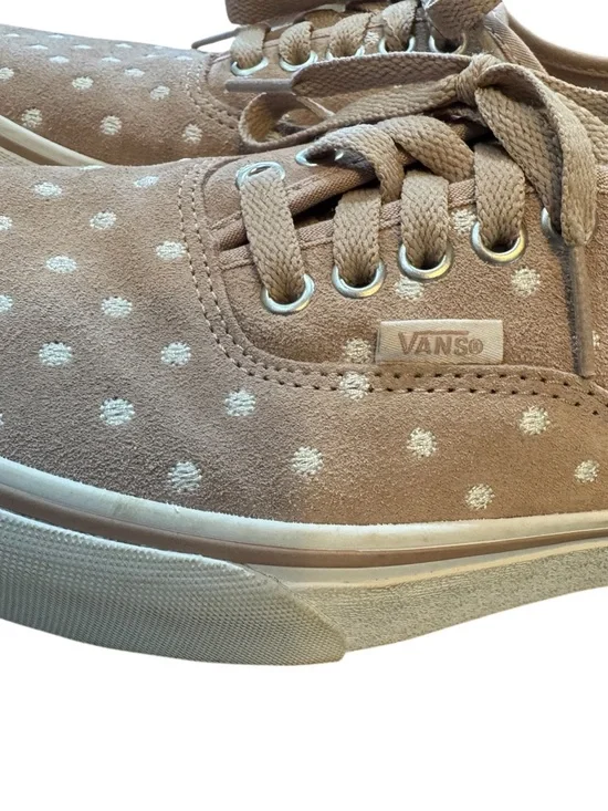 Vans Authentic Platform 2.0 Suede Polka Dot Sneakers - Light Pink & White Size 8 - Picture 6 of 14